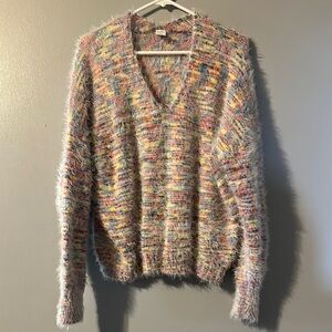 Arizona Jean Co. Multicolor Fuzzy Women's Sweater Size XXL